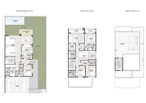 Plattegrond van 5 slaapkamers in South Bay Phase 6 By Dubai South