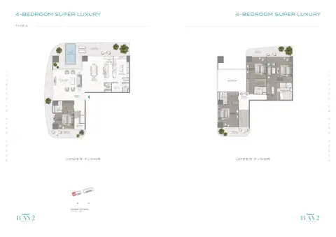 Plattegrond van 4 slaapkamers in Skycrest Collection