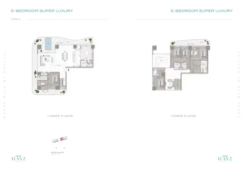 Plattegrond van 5 slaapkamers in Skycrest Collection