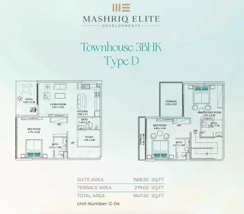 Plattegrond van 3 slaapkamers in Floarea Breeze