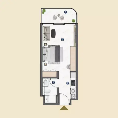 Plattegrond van Studio in VOXA by Pantheon