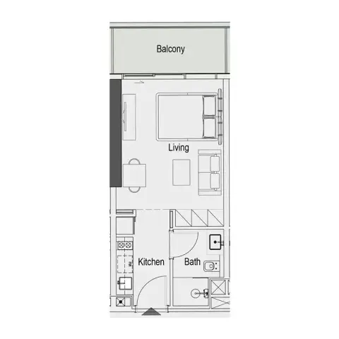 Plattegrond van Studio in Sierra by Iman
