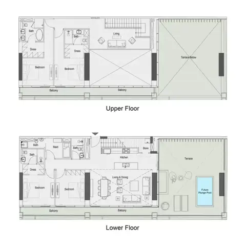 Plattegrond van 4 slaapkamers in Sierra by Iman
