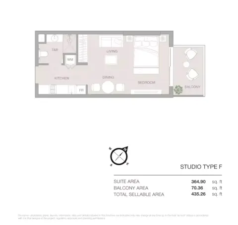 Plattegrond van Studio in Essenlife