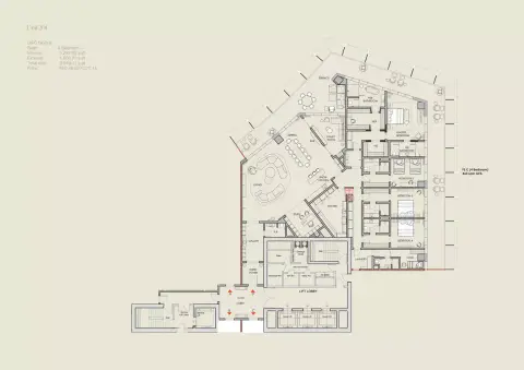 Plattegrond van 4 slaapkamers in Four Seasons Private Residences at DIFC