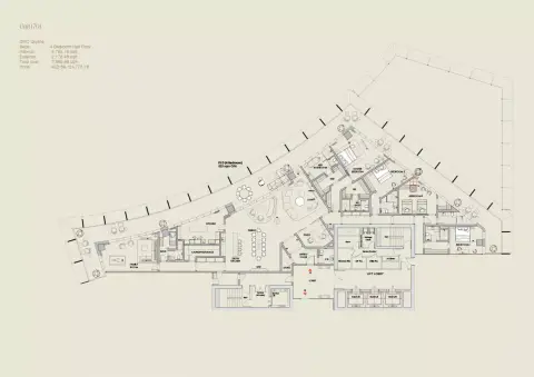 Plattegrond van 4 slaapkamers in Four Seasons Private Residences at DIFC