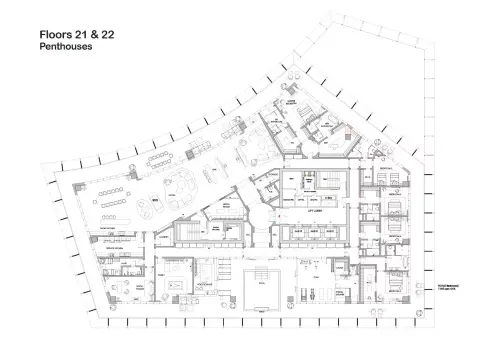 Plattegrond van 5 slaapkamers in Four Seasons Private Residences at DIFC