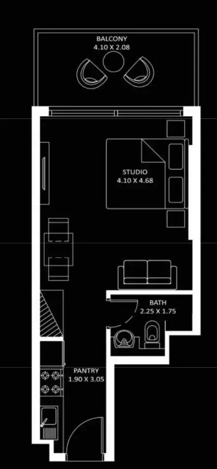 Plattegrond van Studio in Diamondz