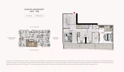 Plattegrond van 3 slaapkamers in La Crystal