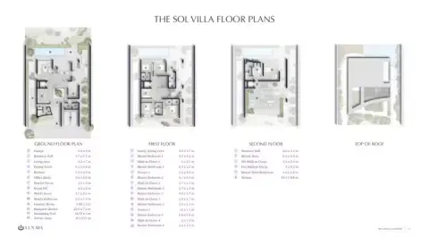 Plattegrond van 5 slaapkamers in Lunaya