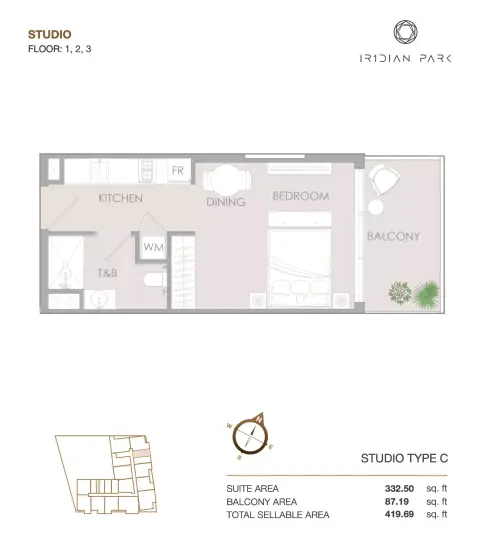 Plattegrond van Studio in IR1DIAN Park