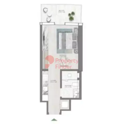 Plattegrond van Studio in Canal Crown 2
