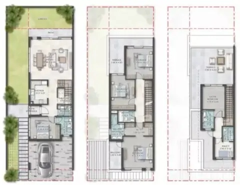 Plattegrond van 5 slaapkamers in Damac Islands