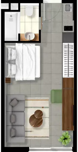 Plattegrond van Studio in izzzi.life Lime