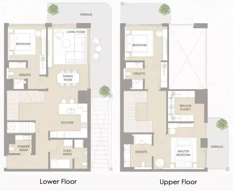 Plattegrond van 3 slaapkamers in Soma Residence