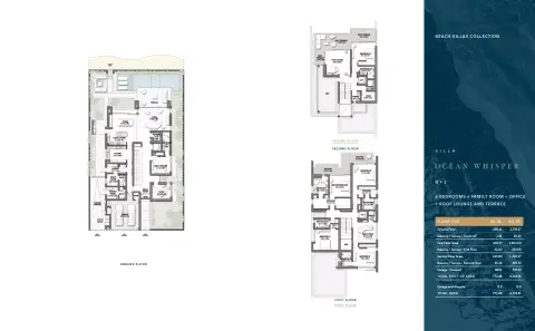 Plattegrond van 6 slaapkamers in Villa Ocean Whisper
