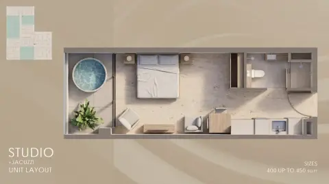 Plattegrond van Studio in Sky Harmony