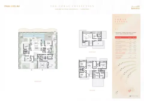 Plattegrond van 8 slaapkamers in The Coral Collection Villas By Nakheel