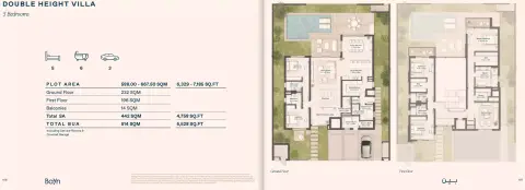 Plattegrond van 5 slaapkamers in Bayn Waterway