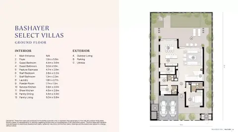 Plattegrond van 4 slaapkamers in Bashayer Residences