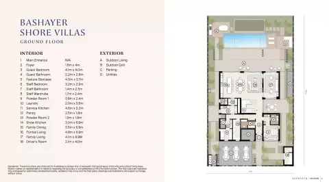 Plattegrond van 5 slaapkamers in Bashayer Residences
