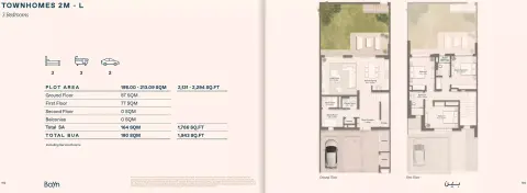Plattegrond van 3 slaapkamers in Bayn Lagoon