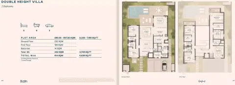 Plattegrond van 5 slaapkamers in Bayn Lagoon