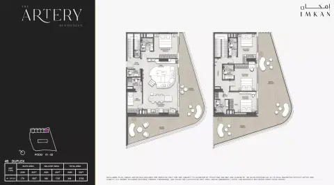 Plattegrond van 4 slaapkamers in The Artery Residences