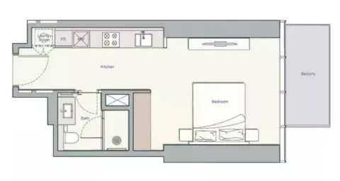 Plattegrond van Studio in UH East