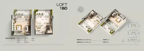 Plattegrond van 1 slaapkamer in Juman 3
