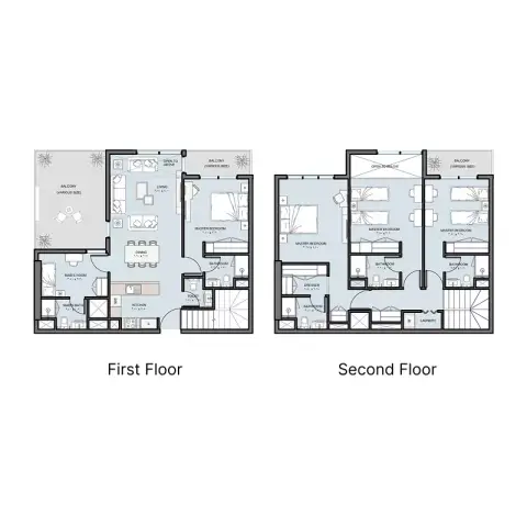 Plattegrond van 4 slaapkamers in The District