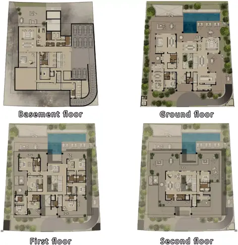 Plattegrond van 8 slaapkamers in Nawayef West Heights