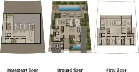 Plattegrond van 7 slaapkamers in Nawayef West Heights