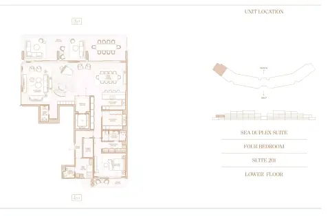 Plattegrond van 4 slaapkamers in Four Seasons Private Residences