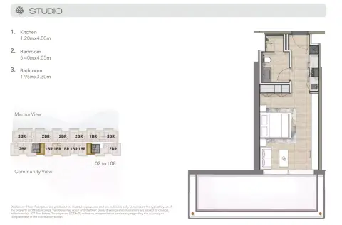 Plattegrond van Studio in Juman 1