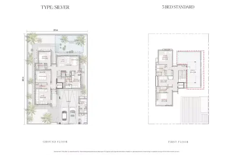 Plattegrond van 3 slaapkamers in Balghaiylam