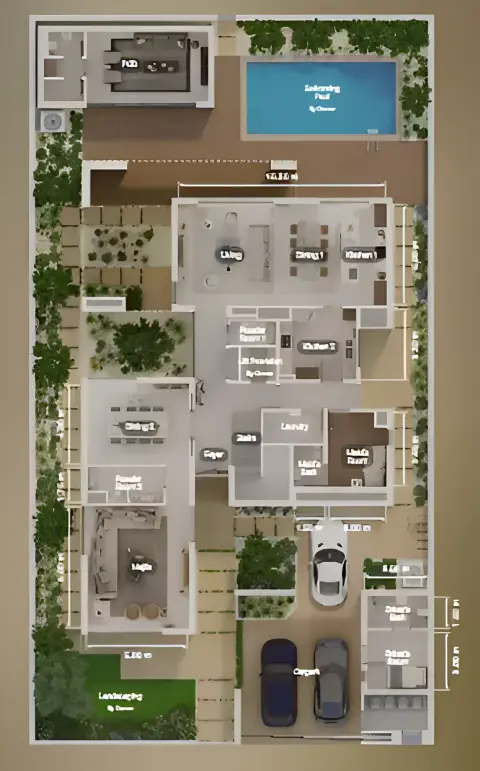 Plattegrond van 4 slaapkamers in Al Sidr
