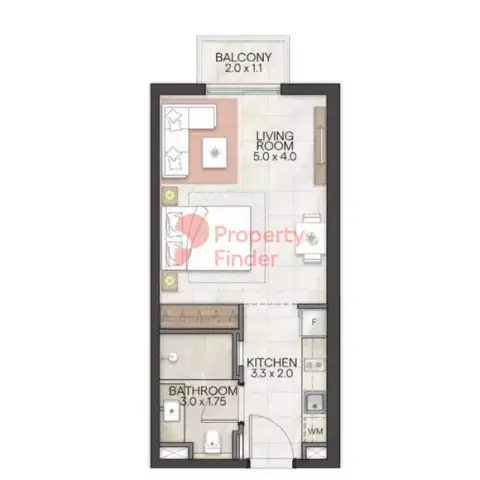 Plattegrond van Studio in Granada