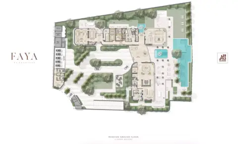 Plattegrond van 8 slaapkamers in Faya Al Saadiyat