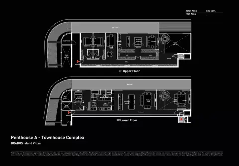 Plattegrond van 5 slaapkamers in Brabus Island Chapter Two
