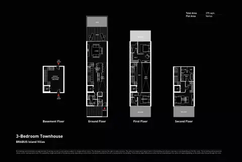 Plattegrond van 3 slaapkamers in Brabus Island Chapter Two