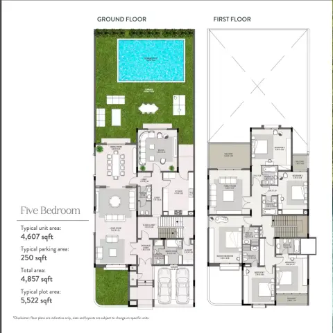 Plattegrond van 5 slaapkamers in Mangrove Village By Al Ain Holding
