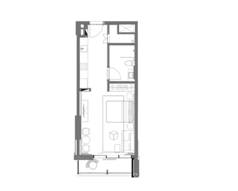 Plattegrond van Studio in The Grove - Heart