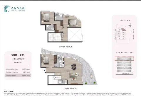 Plattegrond van 3 slaapkamers in The Beach House