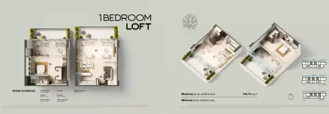 Plattegrond van 1 slaapkamer in Juman 2