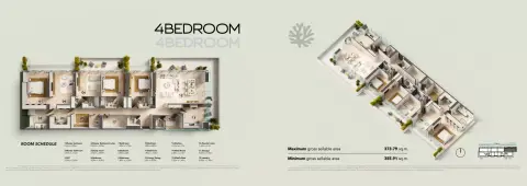 Plattegrond van 4 slaapkamers in Juman 2