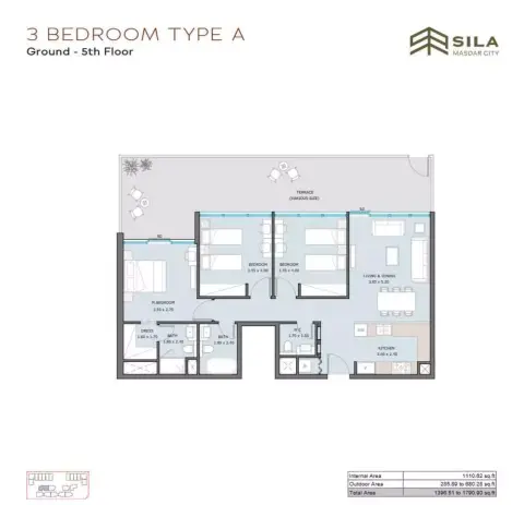 Plattegrond van 3 slaapkamers in Sila by Reportage