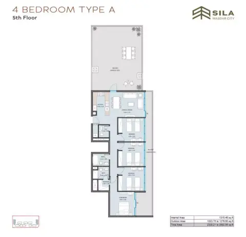 Plattegrond van 4 slaapkamers in Sila by Reportage