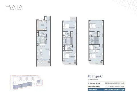 Plattegrond van 4 slaapkamers in Baia by Reportage