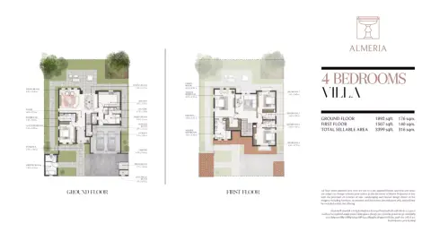Plattegrond van 4 slaapkamers in Almeria